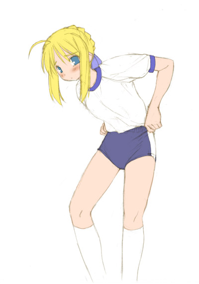 artoria pendragon and saber (fate and 1 more) drawn by kasuga_yukihito