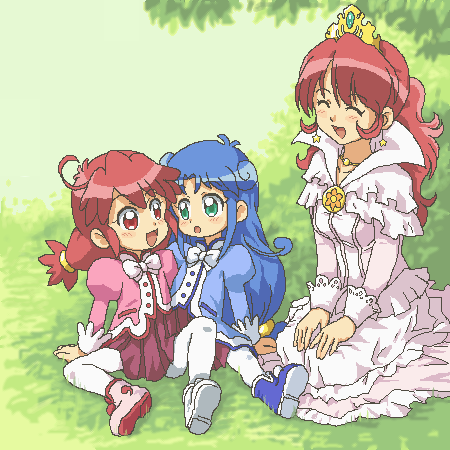fine, rein, and elsa (fushigiboshi no futago hime) drawn by kasuga_(kasuga39)