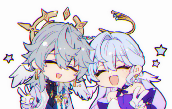 robin and sunday (honkai and 1 more) drawn by naho_(pi988y)