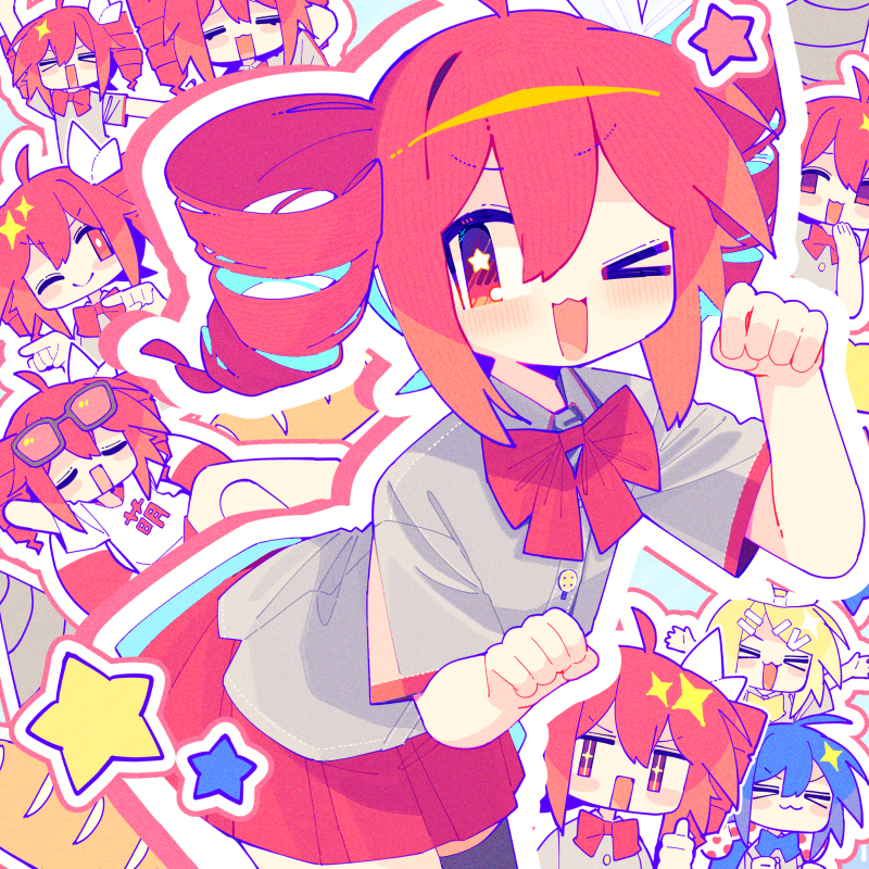 kagamine rin, kasane teto, and otomachi una (vocaloid and 1 more) drawn by aoi_tsuyu