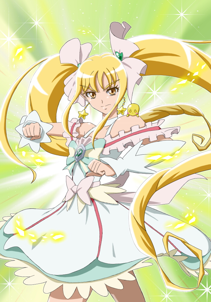 sakagami ayumi, cure echo, and fuu-chan (precure and 2 more) drawn by moritakusan