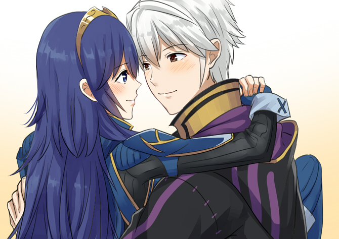 lucina and male robin (fire emblem and 2 more) drawn by ameno_(a_meno0)