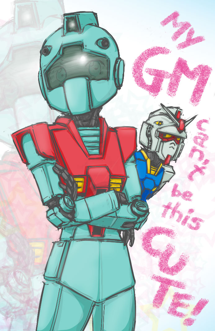 rx-78-2 gundam and gm (gundam and 1 more) drawn by drawfag