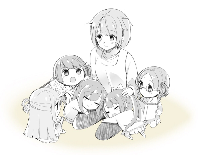 alina gray, satomi touka, azusa mifuyu, hiiragi nemu, amane tsukuyo, and 1 more (mahou shoujo madoka magica and 1 more) drawn by christy_mii