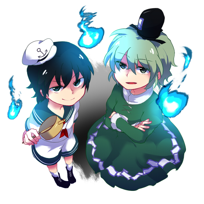murasa minamitsu and soga no tojiko (touhou) drawn by shikushiku_(amamori_weekly)
