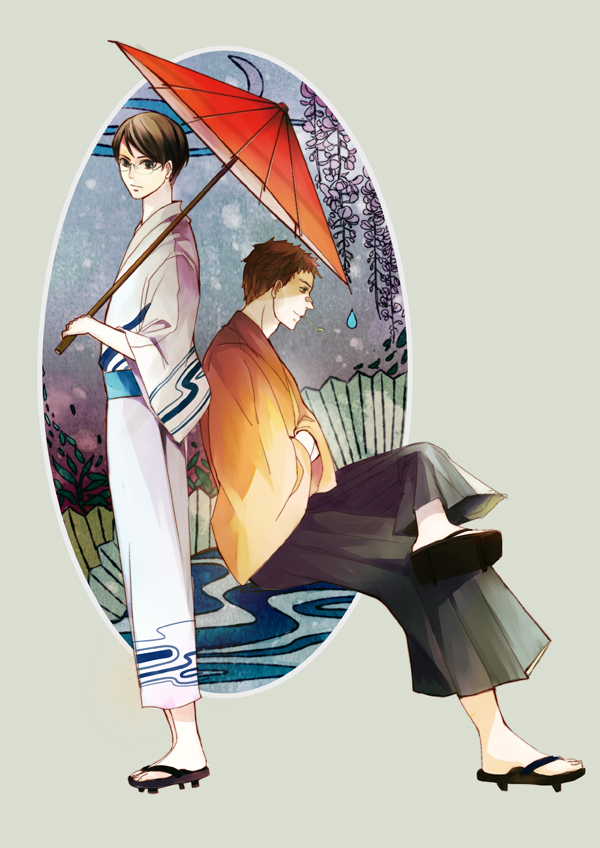 kawabuchi sentarou and nishimi kaoru (sakamichi no apollon) drawn by kalalaka
