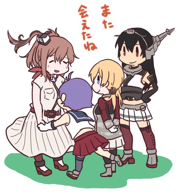 nagato, prinz eugen, saratoga, and sakawa (kantai collection) drawn by betchan