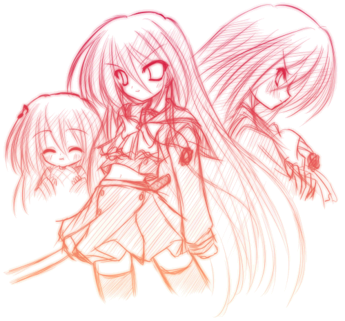 shana and alastor (shakugan no shana) drawn by yamu_(reverse_noise)
