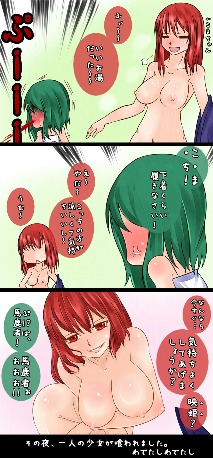 shiki eiki and onozuka komachi (touhou) drawn by aoshima