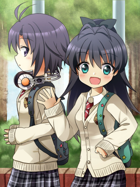 kikuchi makoto and ganaha hibiki (idolmaster) drawn by d_omm