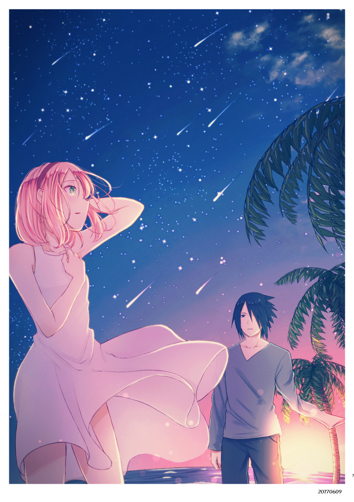 haruno sakura and uchiha sasuke (naruto and 1 more) drawn by ohringood