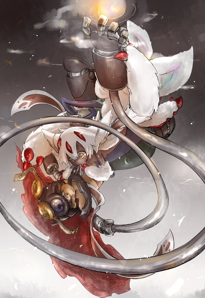 reg and faputa (made in abyss) drawn by tona_o