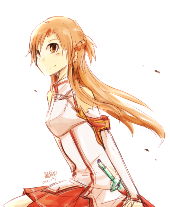 asuna (sword art online) drawn by as_(bisection)