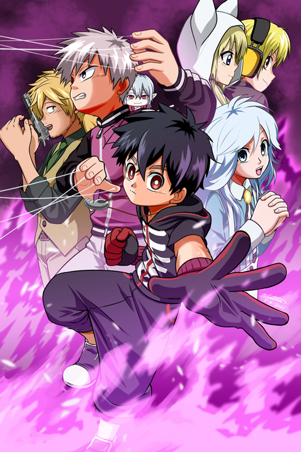 kusaka kabane, iwakiyamayukisatoshironanogojuurokushi akira, tademaru shiki, nowaki homuramaru, inugami kohachi, and 1 more (kemono jihen) drawn by tsubasa_hayate