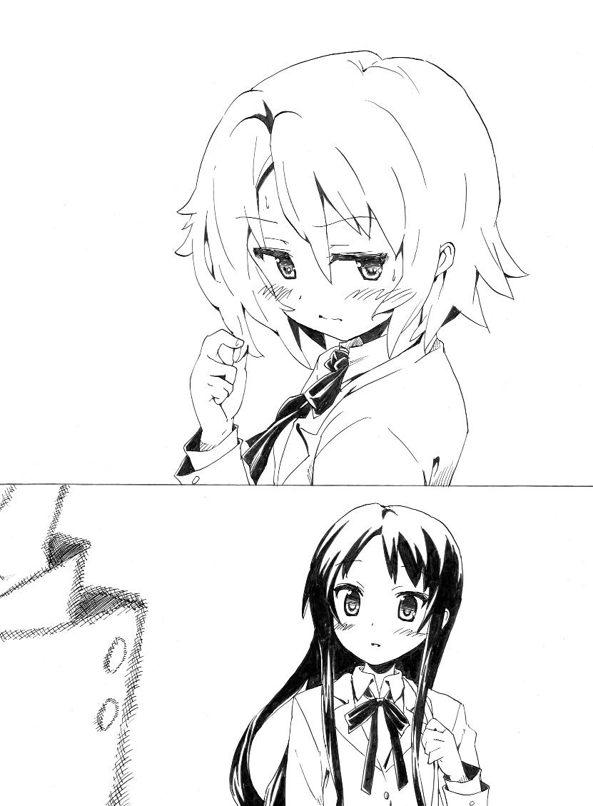akiyama mio and tainaka ritsu (k-on!) drawn by nome_(nnoommee)