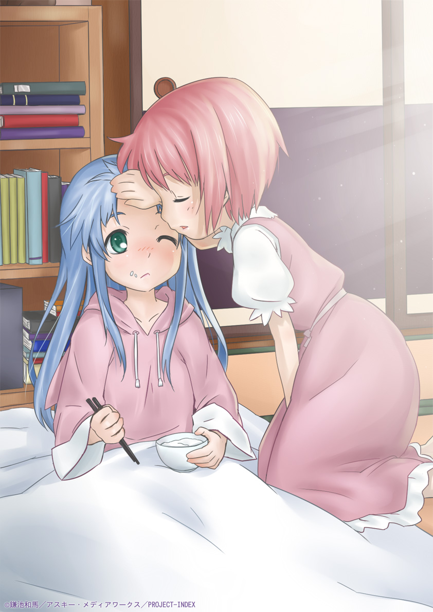 index and tsukuyomi komoe (toaru majutsu no index) drawn by waha_(artist)