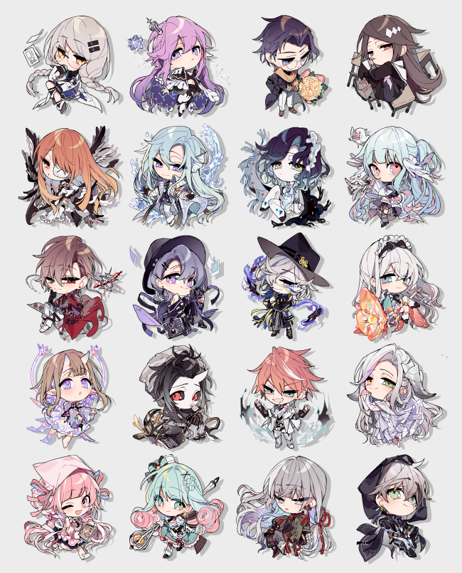 yumi, antoneva, viatin, lulu, asana, and 15 more (forever 7th capital) drawn by sapphire_(nine)
