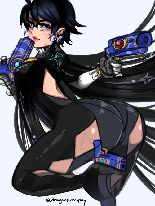 bayonetta (bayonetta and 1 more) drawn by d-ryuu