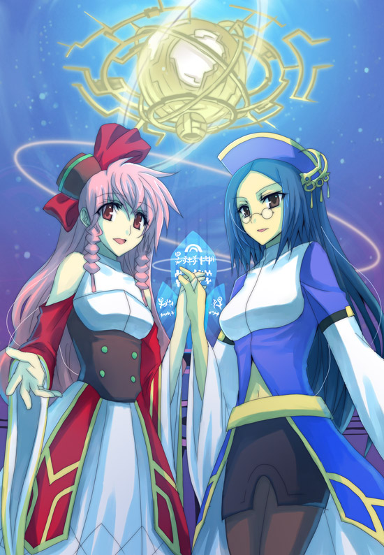 infel and nenesha (ar tonelico and 1 more) drawn by isya