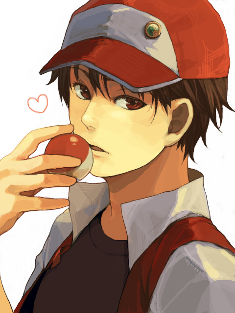 red and pixiv red (pokemon and 1 more) drawn by kuma_ym