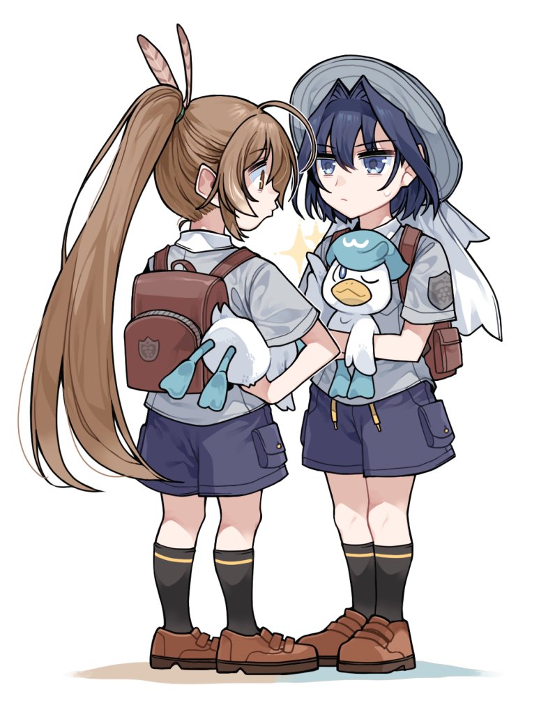 ouro kronii, nanashi mumei, and quaxly (pokemon and 3 more) drawn by clipe