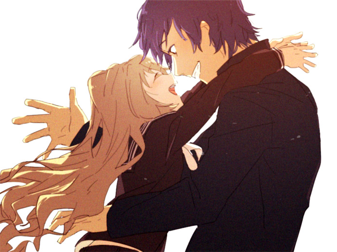 aisaka taiga and takasu ryuuji (toradora!) drawn by chiko_(beroro)