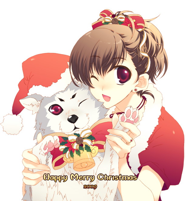 shiomi kotone and koromaru (persona and 2 more) drawn by trough_shell
