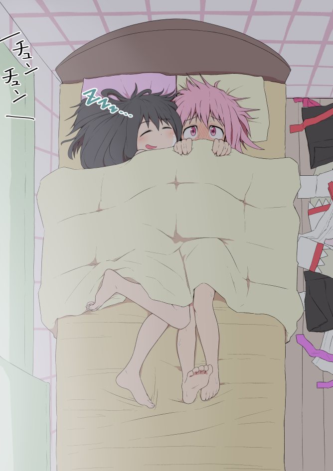 akemi homura and kaname madoka (mahou shoujo madoka magica) drawn by salpin
