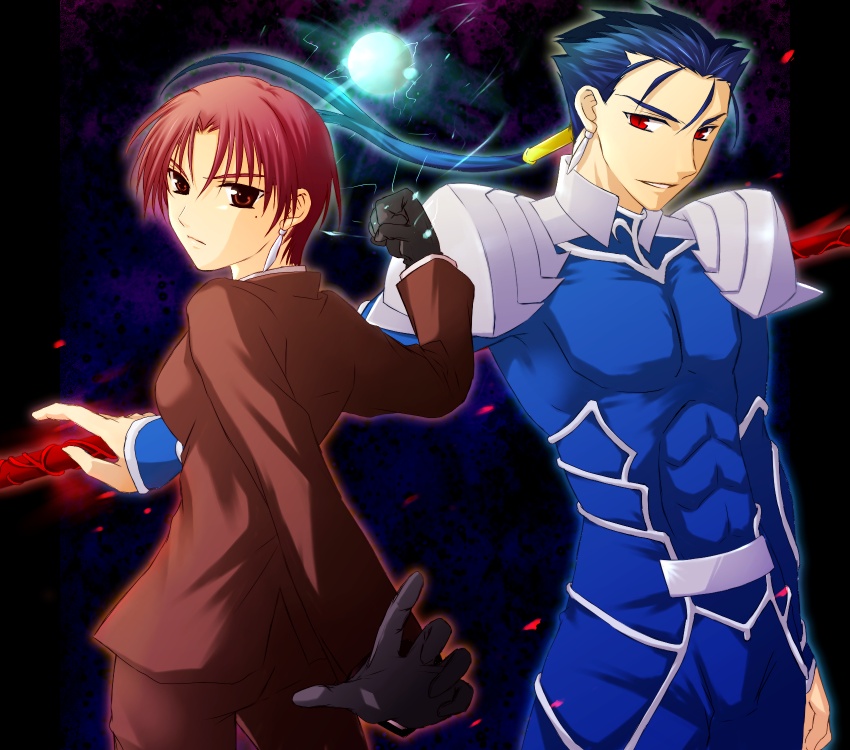 cu chulainn and bazett fraga mcremitz (fate and 2 more) drawn by akiha_(ominaeshi)
