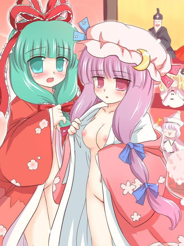 patchouli knowledge, kagiyama hina, luna child, merlin prismriver, and yagokoro (touhou) drawn by ry_(yagoyago)