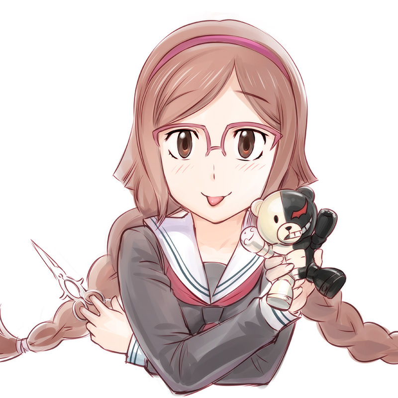 monokuma, fukawa toko, kousaka china, and beargguy iii (gundam and 2 more) drawn by ueyama_michirou
