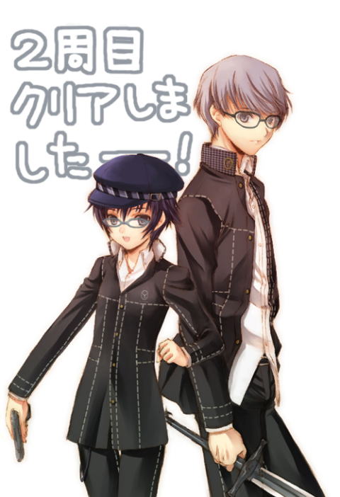 narukami yu and shirogane naoto (persona and 1 more) drawn by seiru_(prairie)