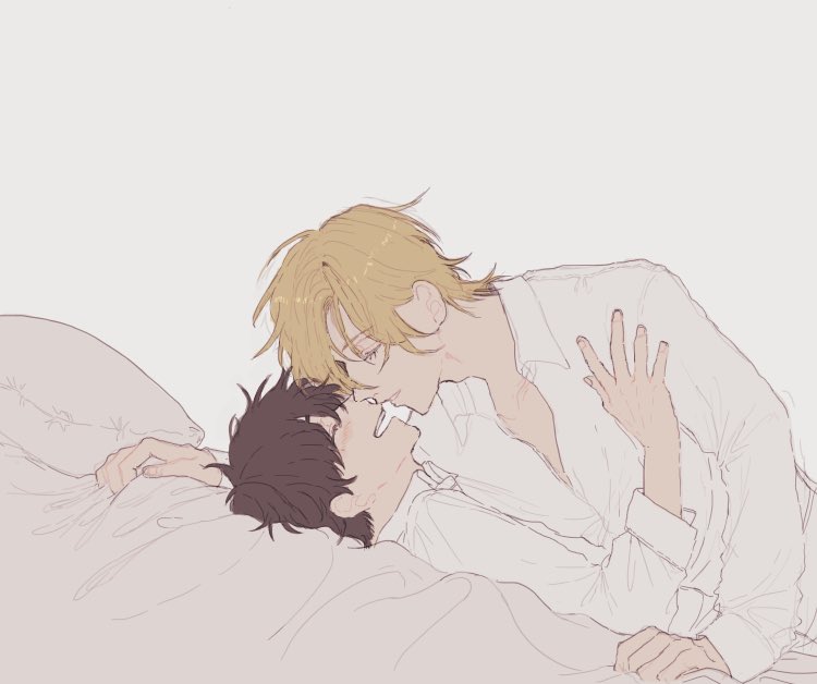 ash lynx and okumura eiji (banana fish) drawn by a_co_pi