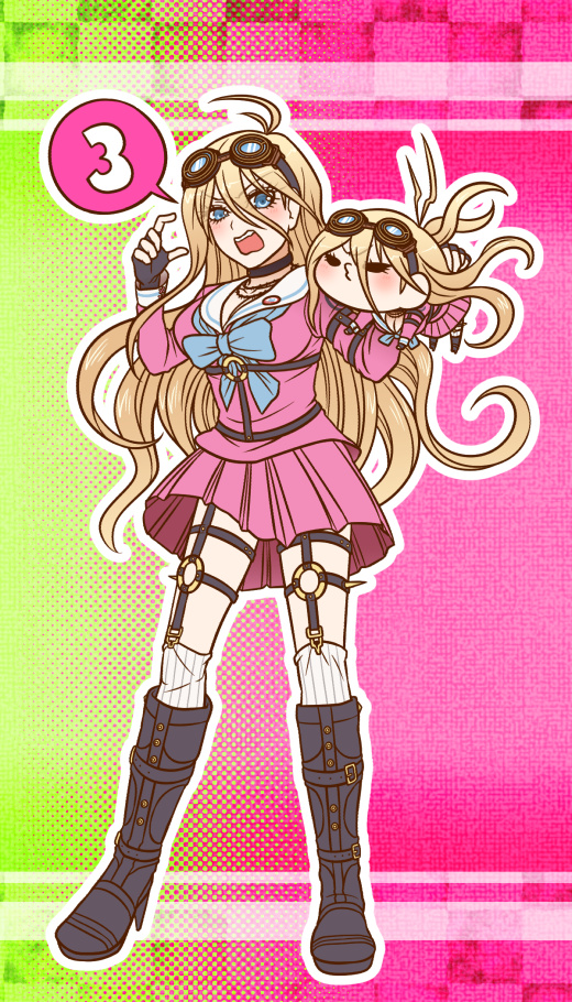 iruma miu (danganronpa and 1 more) drawn by yumaru_(marumarumaru)