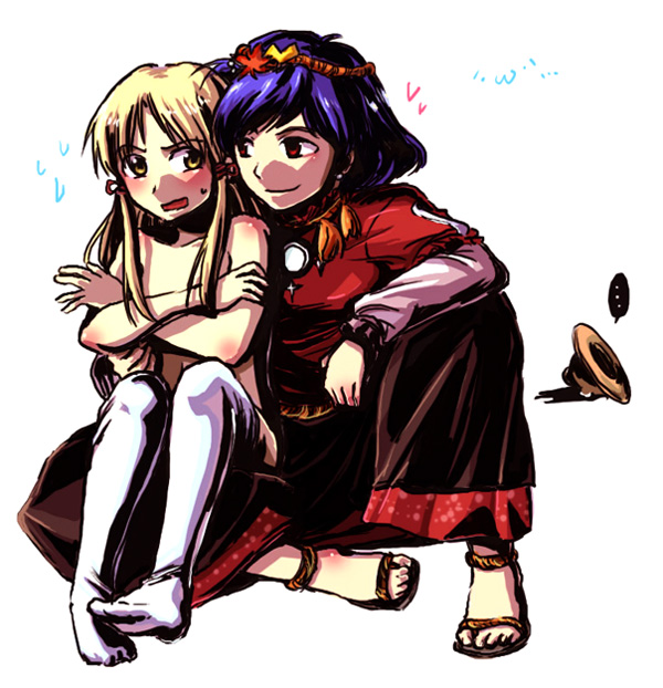 moriya suwako, yasaka kanako, and pyonta (touhou) drawn by re_ghotion