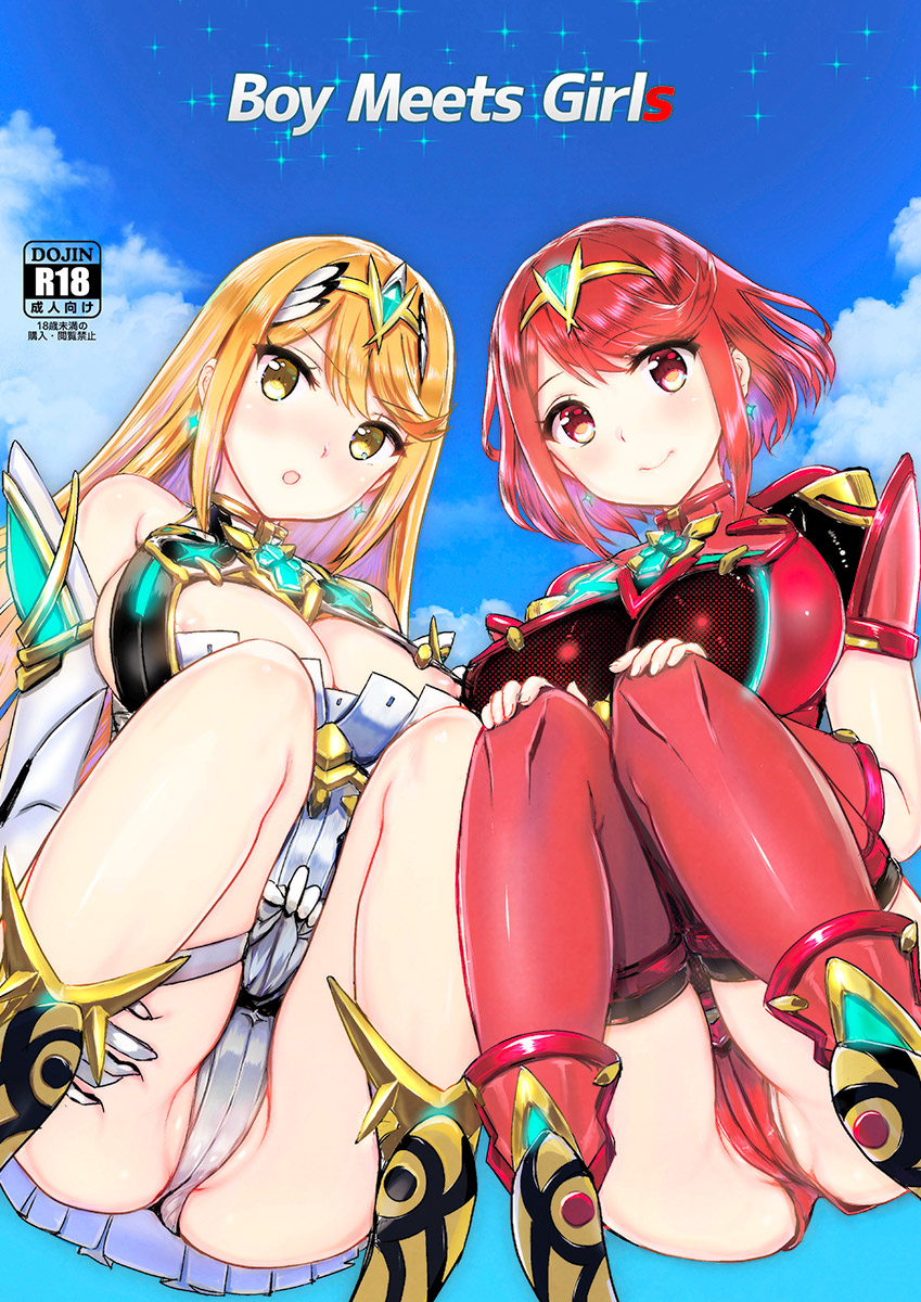 pyra and mythra (xenoblade chronicles and 1 more) drawn by koumo