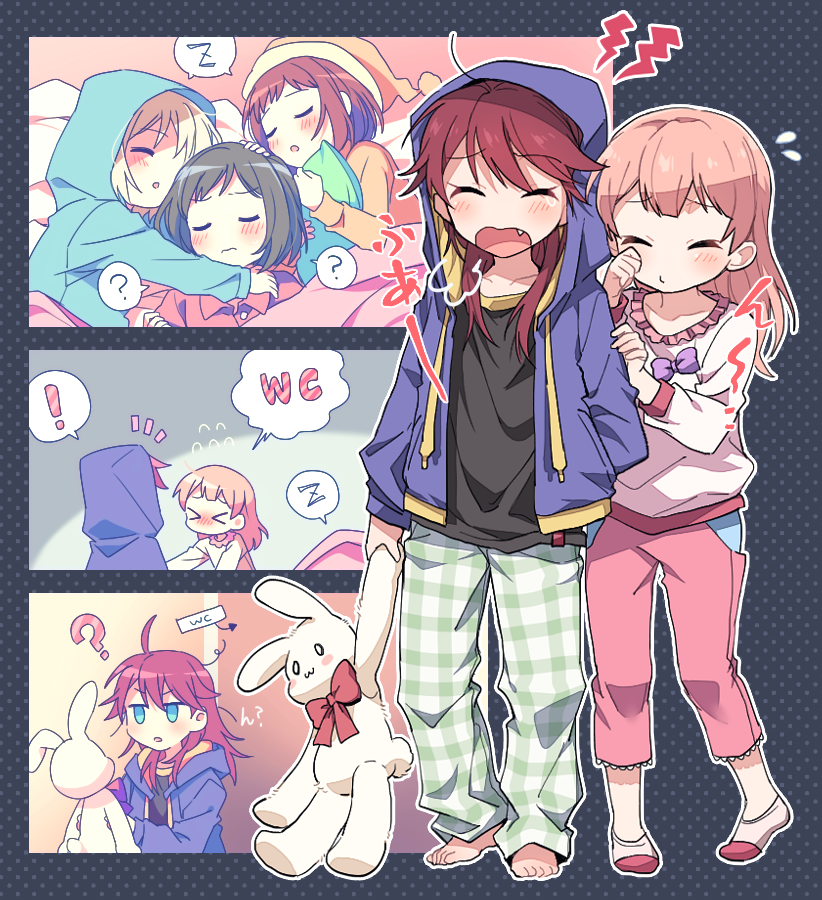 mitake ran, aoba moca, uehara himari, udagawa tomoe, and hazawa tsugumi (bang dream!) drawn by re_ghotion