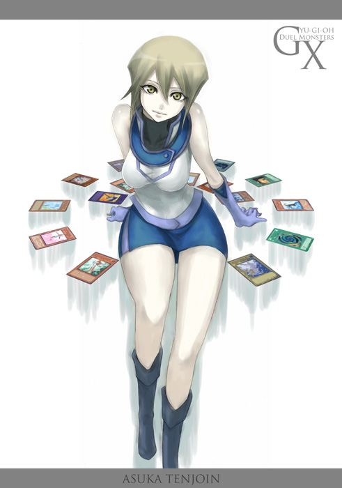 tenjouin asuka, polymerization, cyber tutu, cyber blader, etoile cyber, and 5 more (yu-gi-oh! and 1 more) drawn by zou_azarashi