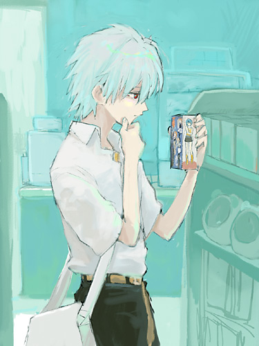 ayanami rei and nagisa kaworu (neon genesis evangelion)