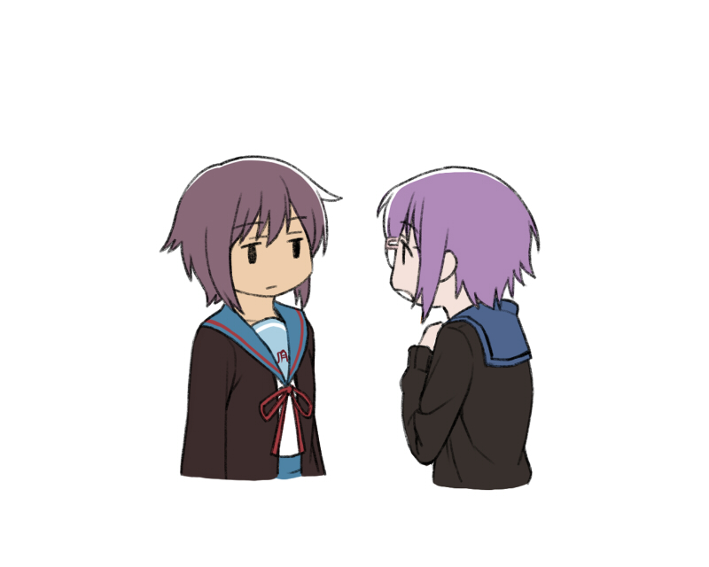 nagato yuki (suzumiya haruhi no yuuutsu and 2 more) drawn by oda_takayuki
