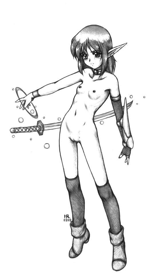 hunewearl (phantasy star and 1 more) drawn by harumachi_nagaaki