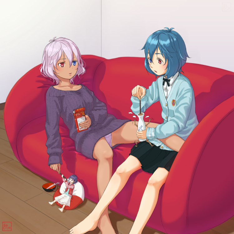 tatara kogasa and sukuna shinmyoumaru (touhou) drawn by kitano_(kitanosnowwhite)