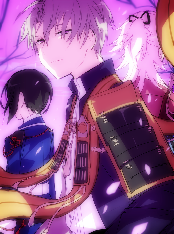 yagen toushirou, heshikiri hasebe, and souza samonji (touken ranbu) drawn by hiiragi_fuyuki