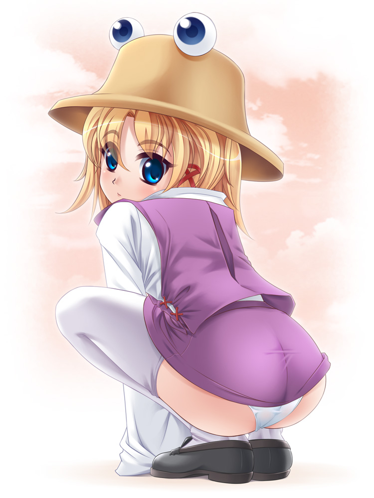 moriya suwako and pyonta (touhou) drawn by nakajou