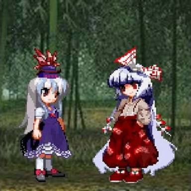 fujiwara no mokou and kamishirasawa keine (touhou and 1 more)