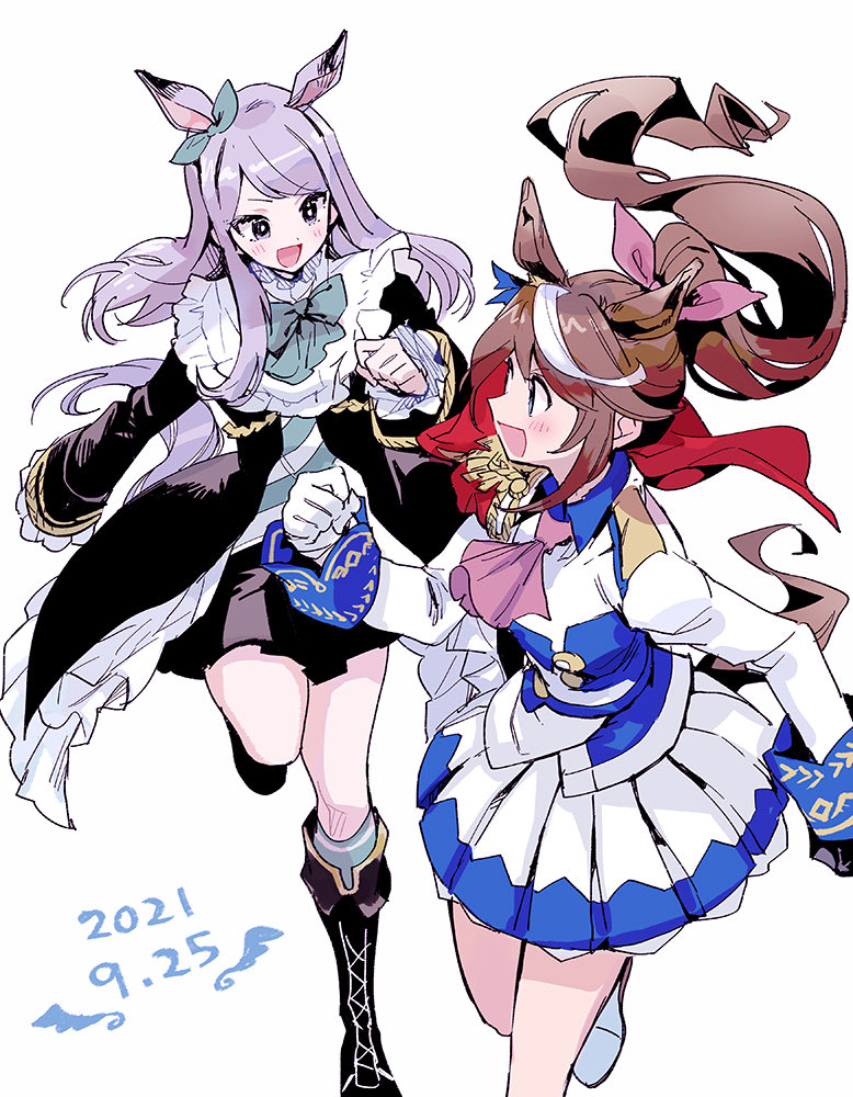 mejiro mcqueen and tokai teio (umamusume) drawn by asa50646