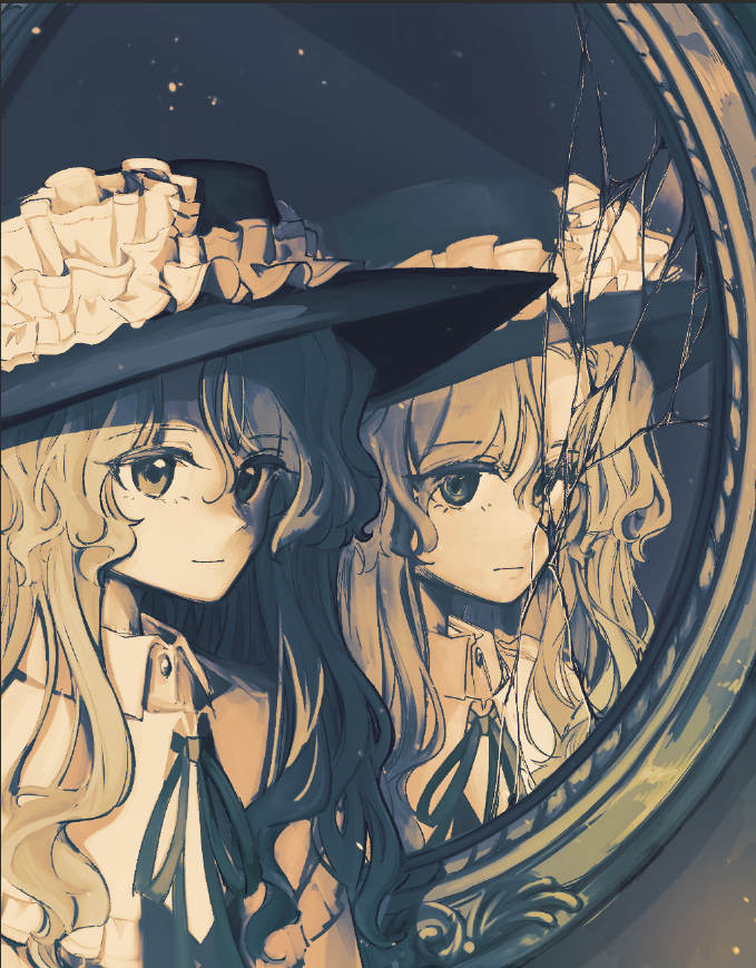 jacket girl (touhou and 1 more) drawn by uzumibi