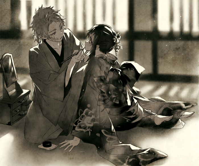 sabito and makomo (kimetsu no yaiba) drawn by magu_(a325934)