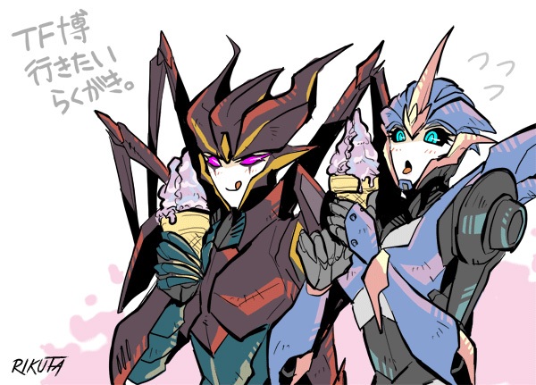 arcee and airachnid (transformers and 1 more) drawn by shiroyama_rikuta