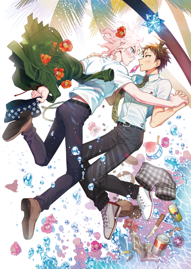 komaeda nagito and hinata hajime (danganronpa and 1 more) drawn by uurin
